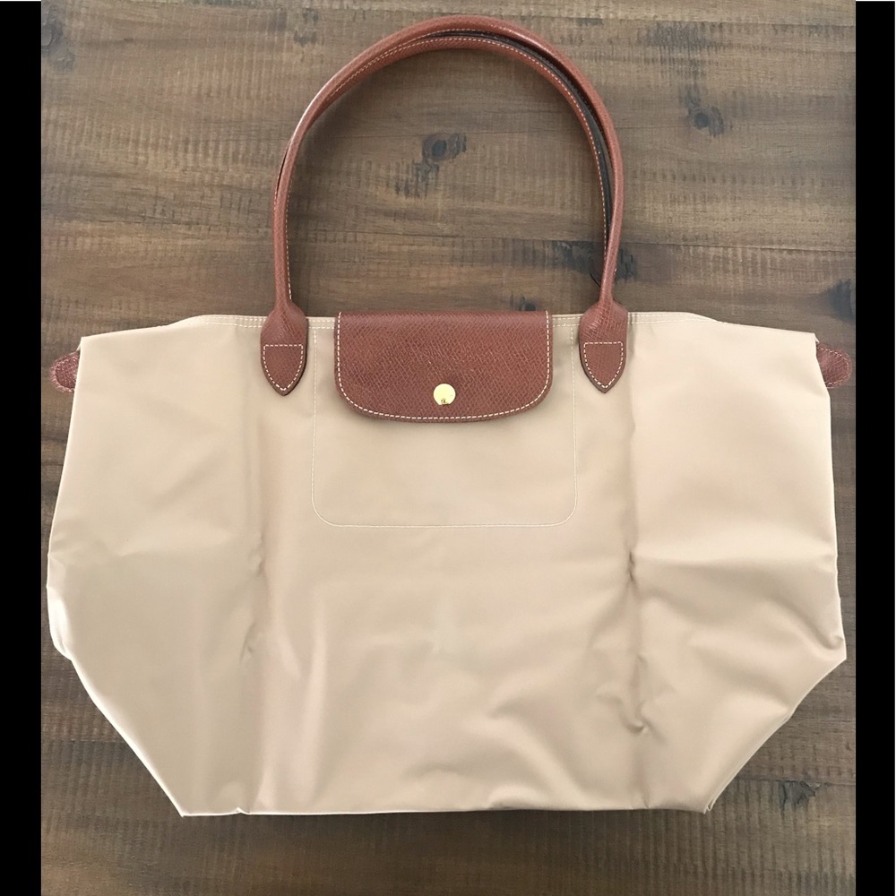 Longchamp le pliage Large size bag in Beige
